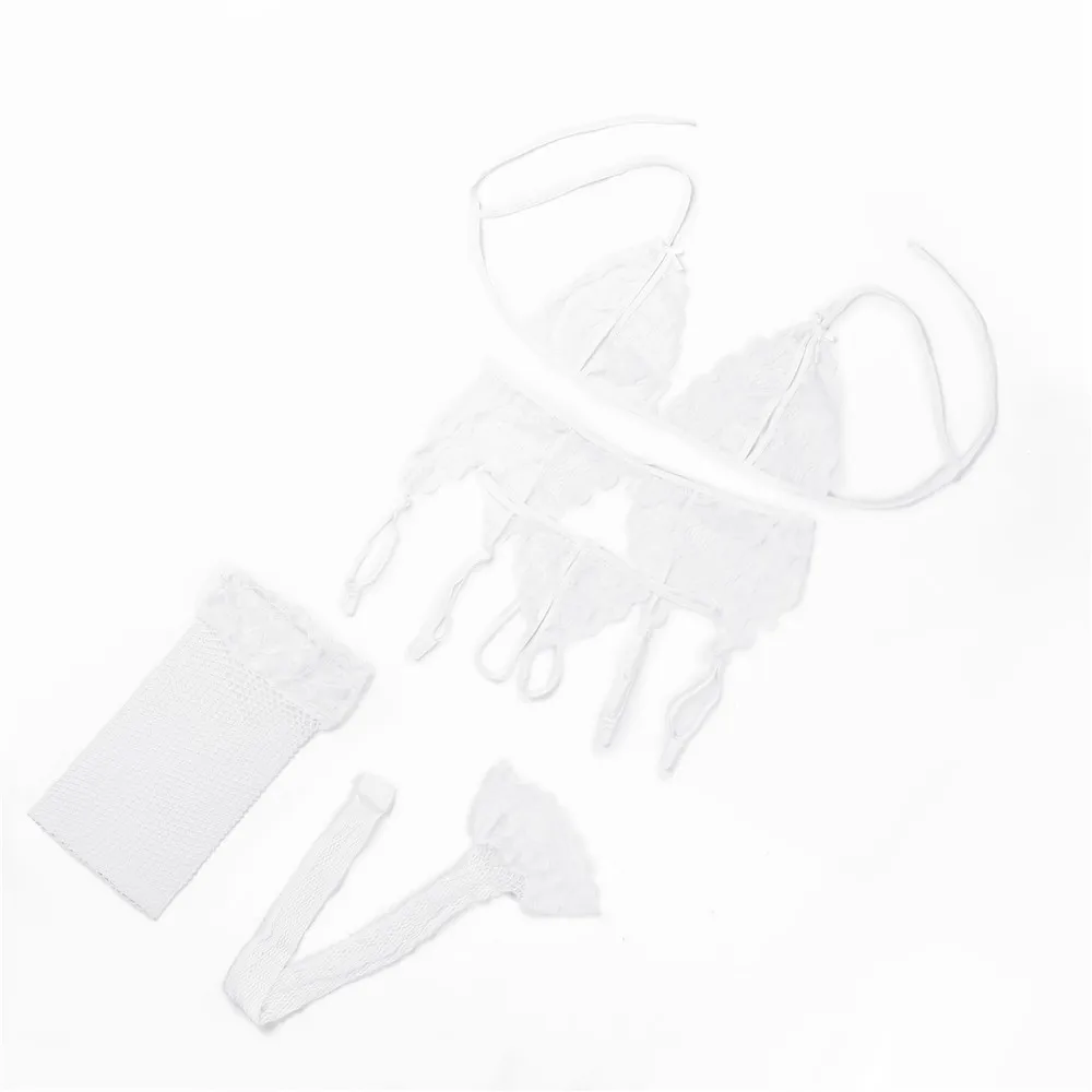 Комплект женского нижнего белья кружевной бюстгальтер комплект с прозрачным