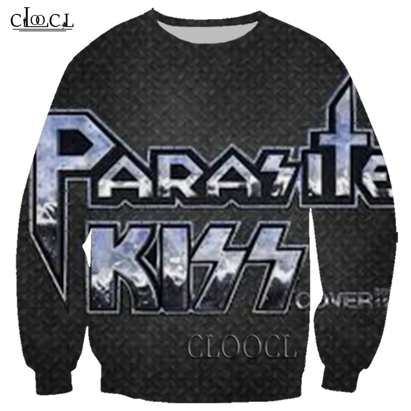 

HX Newest Popular Rock Metal Kiss Band 3D Print Men Women Fashion Casual Harajuku Funny Pullover Sweatshirt Tops Drop Shipping