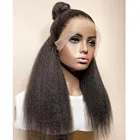 180% Плотность длинный Yaki прямой кружевной передний парик для женщин Babyhair предварительно выщипанный термостойкий синтетический без клея черный цвет бесплатно
