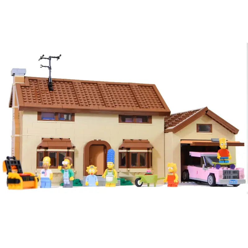 71006 WITHOUT LIGHT 16004 16005 Квик-E-Mart «Симпсоны» Дом Совместимо 71016 71006 модель, конструкторные блоки, Детские кубики, развивающие игрушки подарки на день рождения - Цвет: 71006 WITHOUT LIGHT