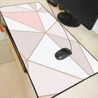 Большой офисный коврик для мыши MRGBEST, размер Xxl Xl, белый, розовый, мраморный дизайн, геймерская стандартная кромка, размер для 30x8 040x90 см, игровой коврик для мыши
