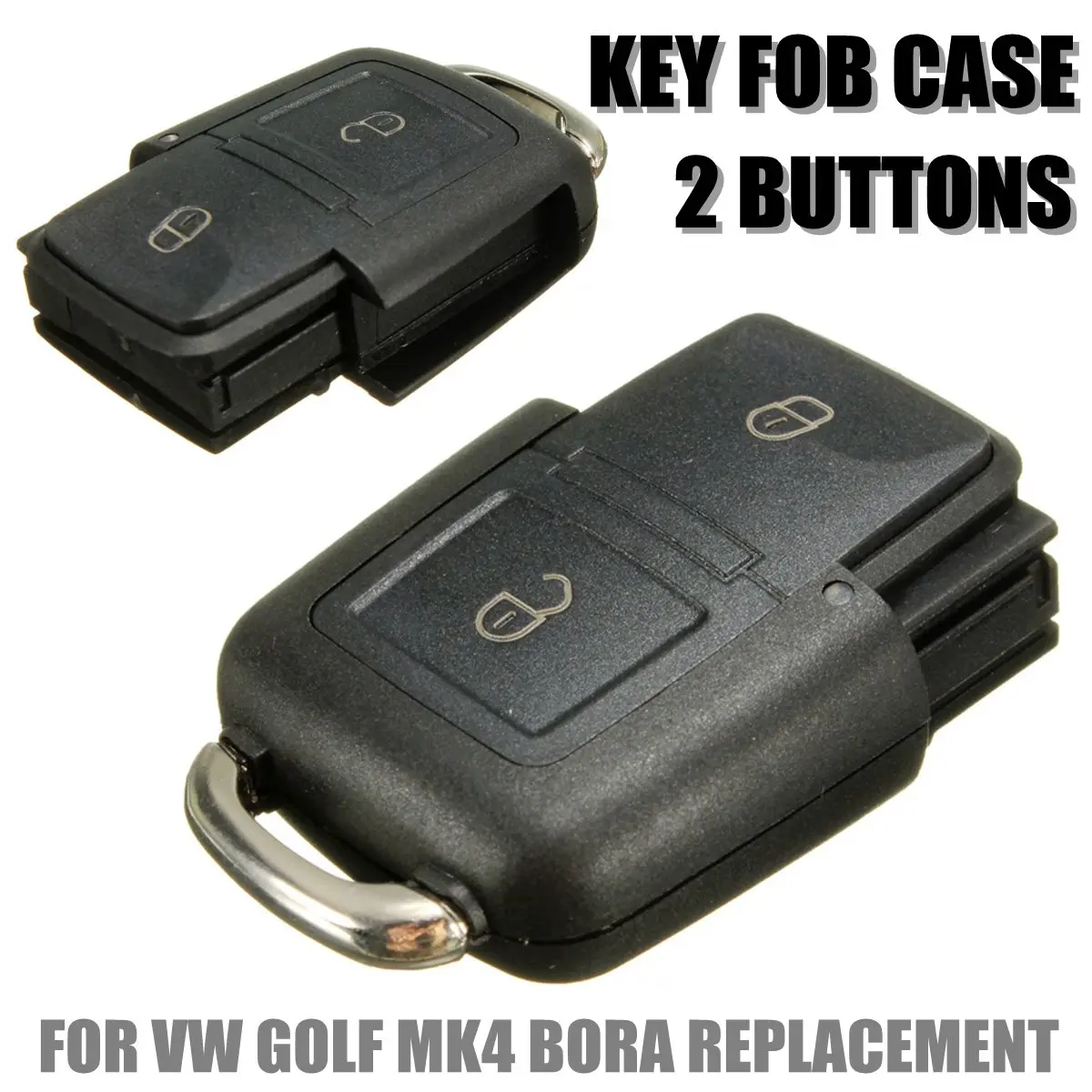 Горячая продажа 2 кнопки дистанционного ключа оболочки чехол брелок без для VW Golf