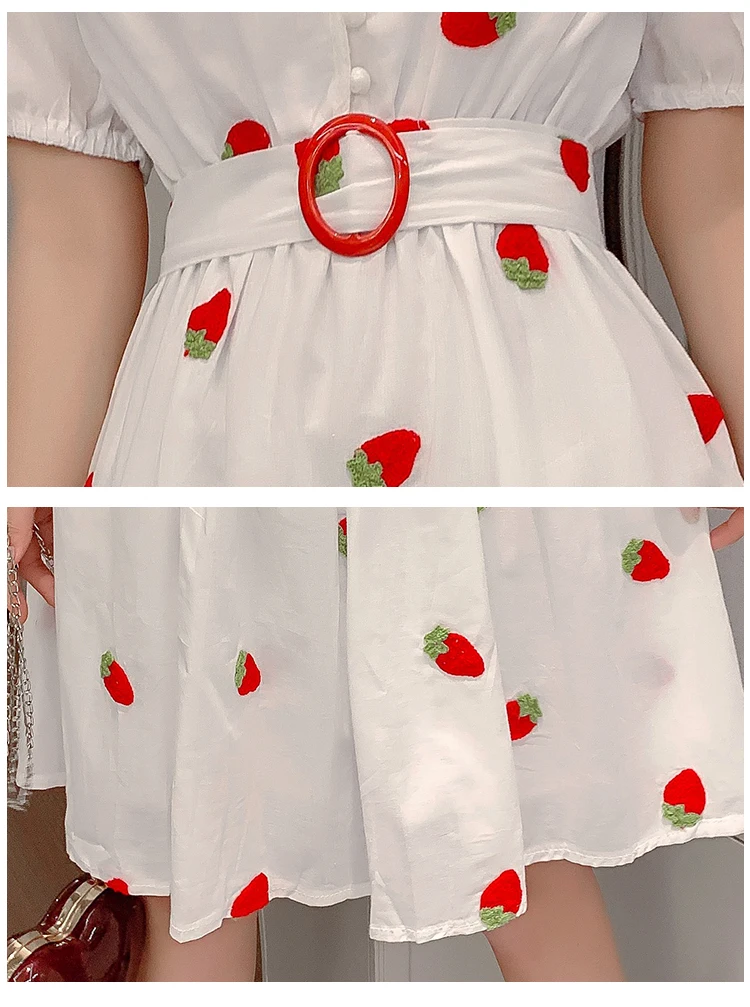 Женское Хлопковое платье с коротким рукавом элегантное приталенное праздничное