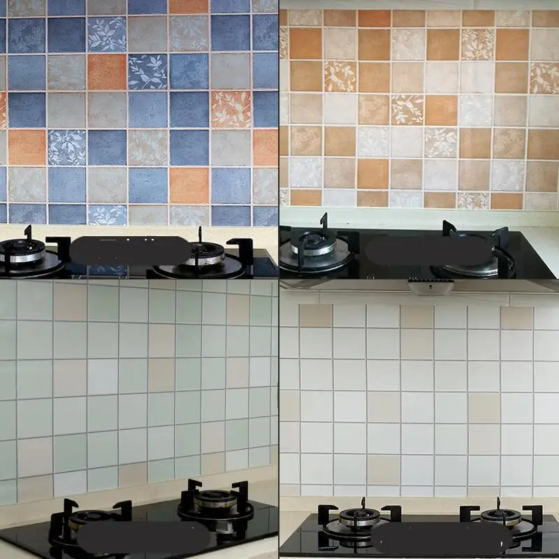 Зеркальная Настенная Наклейка для кухни клейкие бумажные края обои детские 3d