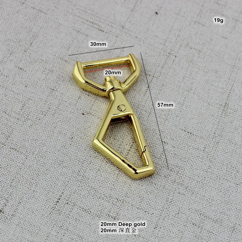 Крючки для сумок квадратные золотистые с треугольной пряжкой 4 шт. | Багаж и сумки