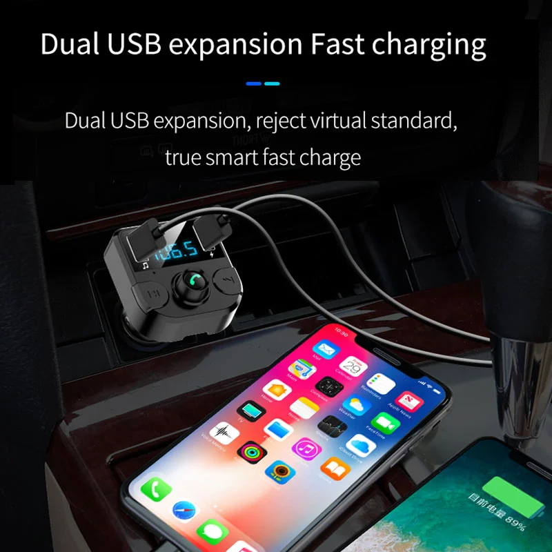 Беспроводной громкой связи Bluetooth автомобильный комплект fm трансмиттер с USB MP3