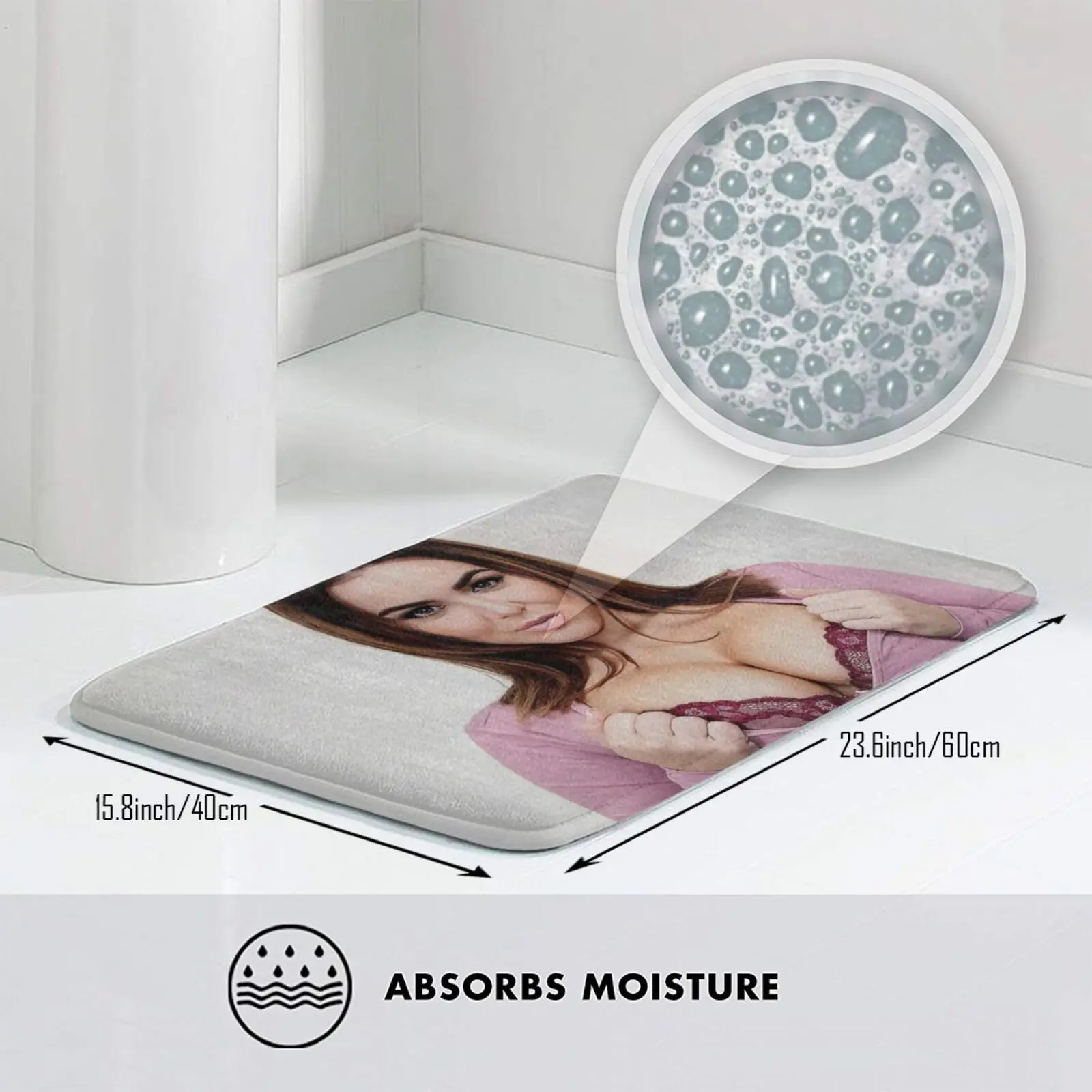 Наташа Найс Ковер-мат из мягкого ковра с антипробуксовочным эффектом для спальни, входной двери, французской модели с пушистой задницей, зрелой сисястой женщины, жесткого порно.