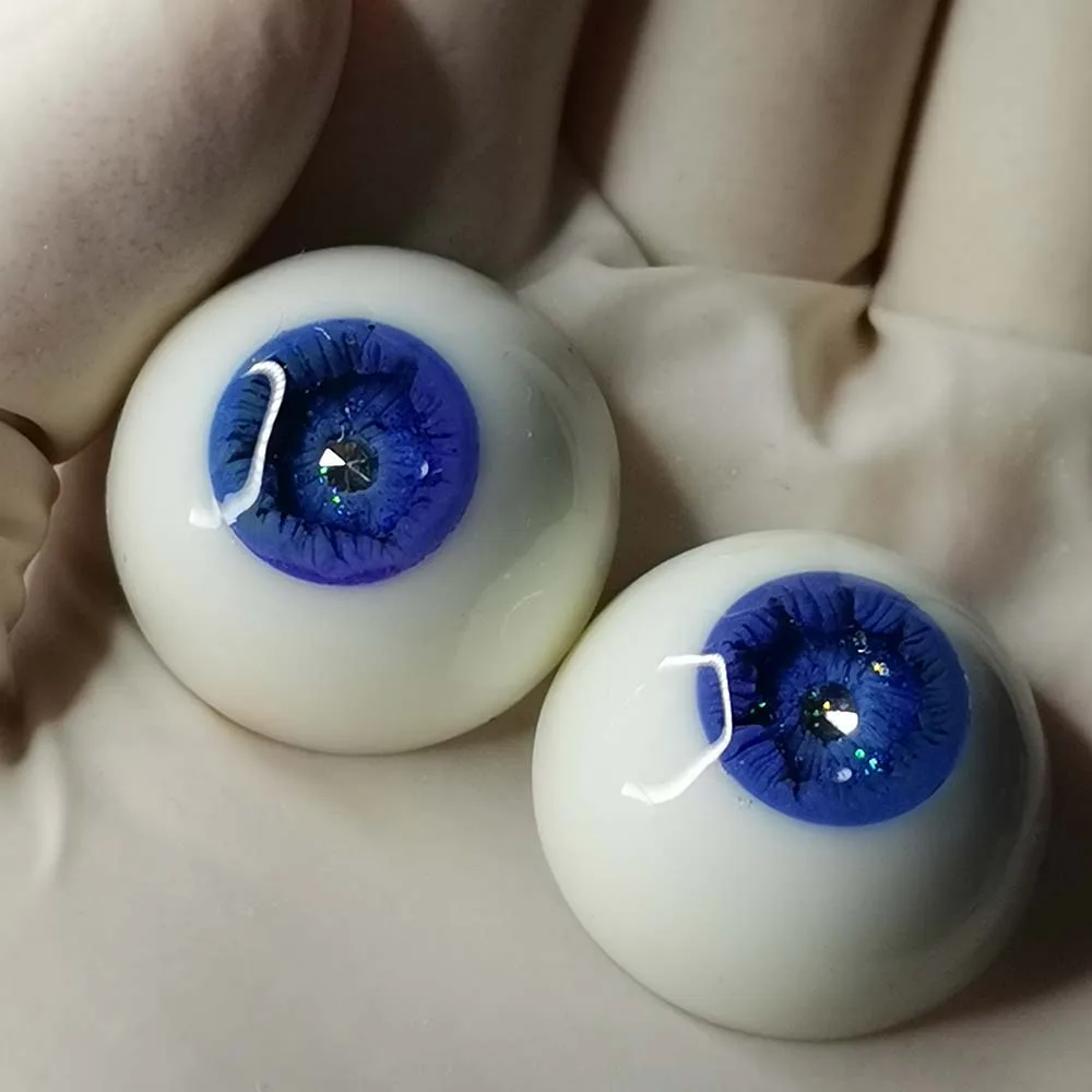 Глаза BJD из смолы 22 мм ручной работы Синие стразы для 1/3 bjd sd LUTS DOD MSD как DZ Dollfie глаза