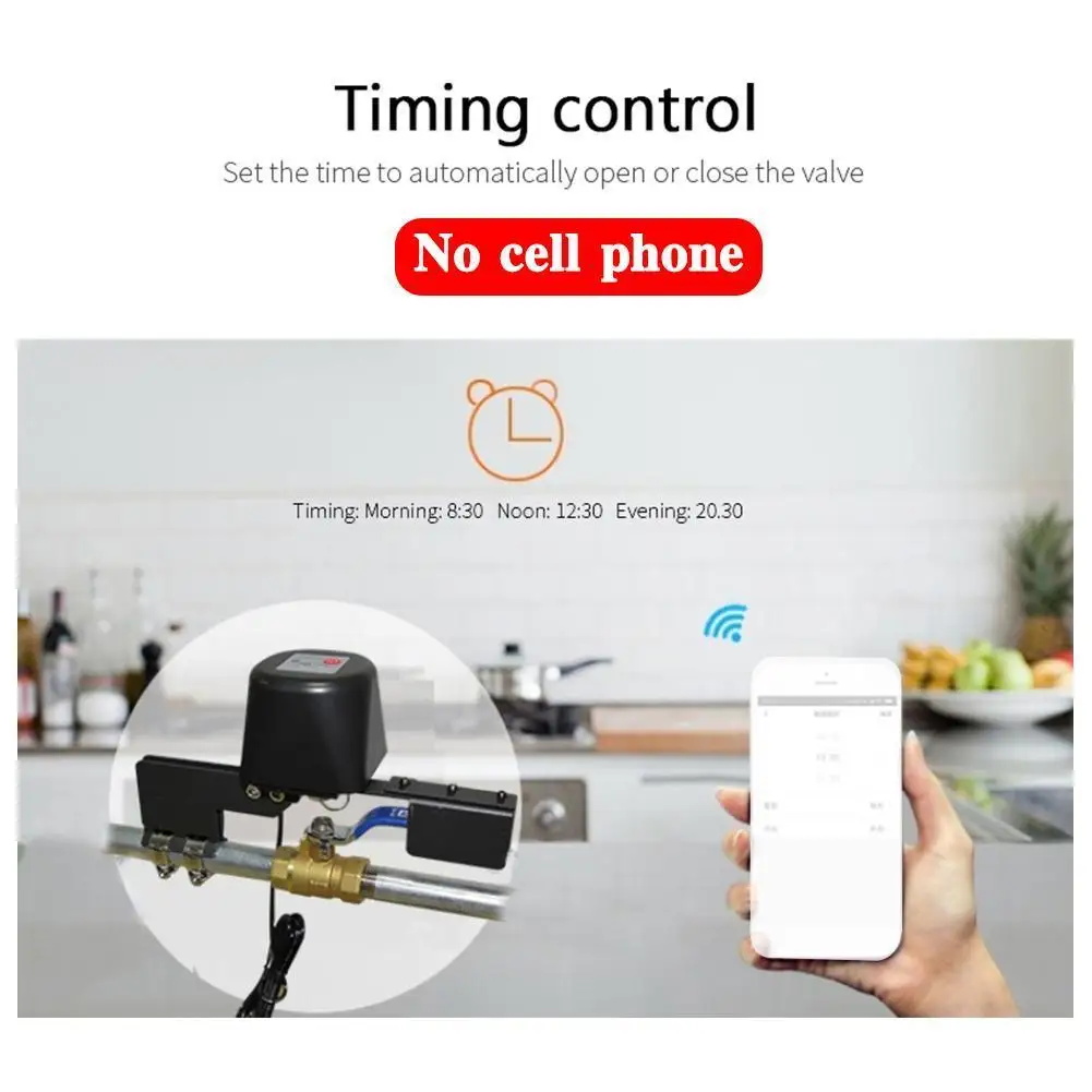 

3.0 Smart WiFi Water Valve Gas Valve Smart Home Water Controller Works Shut Tuya/Smart Google For Alexa Home Life App Off R0J6