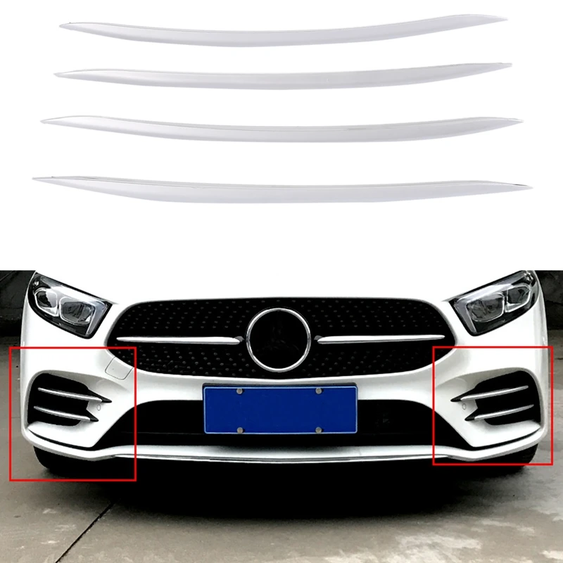

Car Front Fog Lamp Trim Air Intake Grille Decoration for Mercedes-Benz A-Class A180L A200L 2019