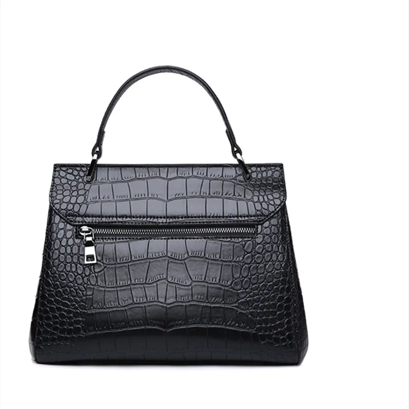 

Bags for Women 2021 Classic Crocodile Pattern Shoulder Bucket Bags Fashion Real Leather Messenger Bags Luxury Designer Handbags