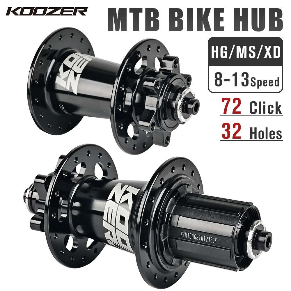 Цена Koozer XM490 PRO Hub 4 подшипника MTB горный велосипед концентратор передний задний 32 отверстия дисковый тормоз велосипедный концентратор HG 8 9 10 11 12 13 ...