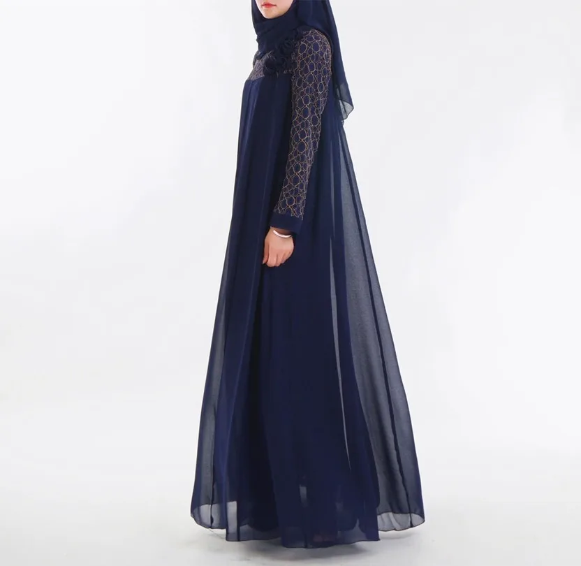 Модное мусульманское платье Abaya мусульманская одежда для женщин Малайзия Jilbab