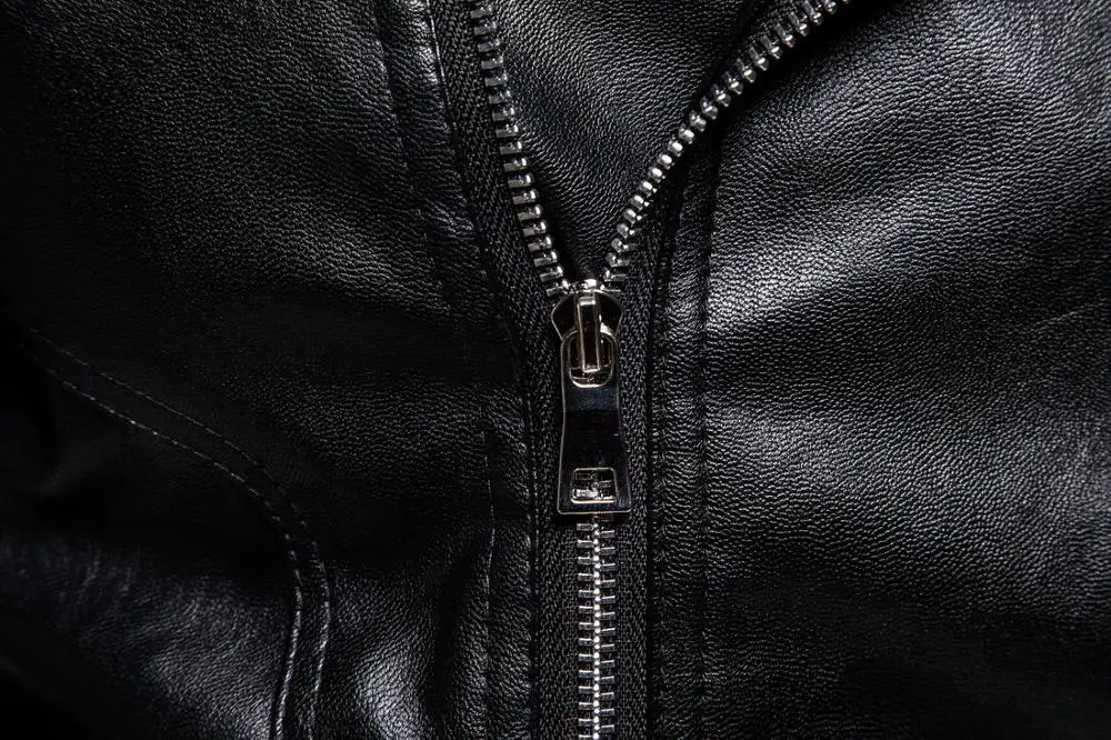 

2020 New Fashion Leather Jacket Men Classical Black Turn-down Collar Belt Coat Plus Size Autumn Winter Mens Windproof Jackets