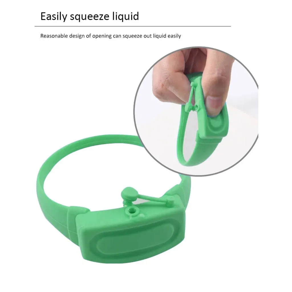 

3PC Wristband Hand Dispenser Hand Sanitizer Dispensing Silica gel Wearable Dispenser Pumps Disinfecta Wristbands Hand Band Wrist