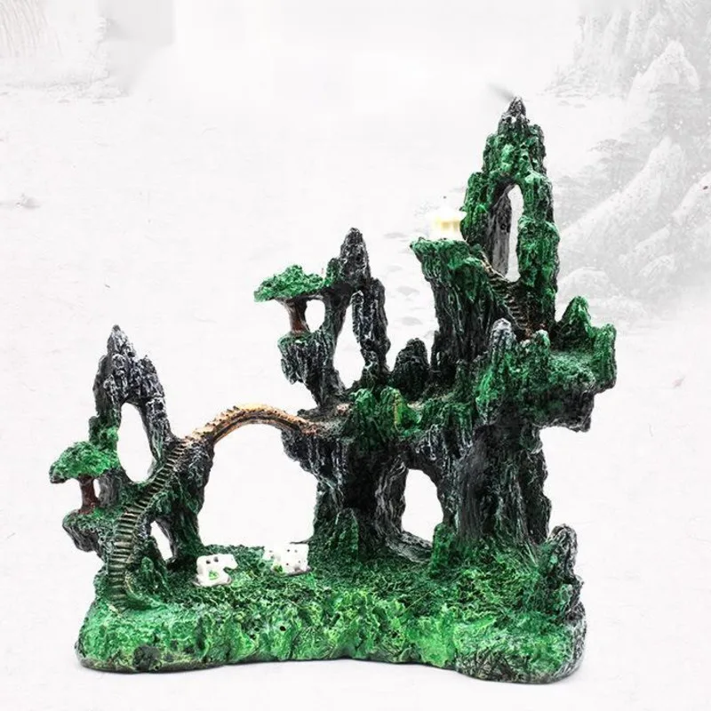 

Aquarium Decoraton Ornaments Landschape For Fish Tank Decor Resin Rockery Landscape Fish Shrimp Hiding Cave Aquarium Accessories
