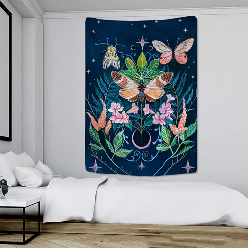 

Butterfly Mushroom Tapestry Wall Hanging Colorful Bohemian Hippie TAPIZ Psychedelic Witchcraft Simple Art Room Home Decor