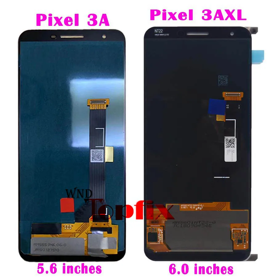 100% протестированный ЖК-экран Google Pixel 3A XL сенсорный дигитайзер в сборе Замена для
