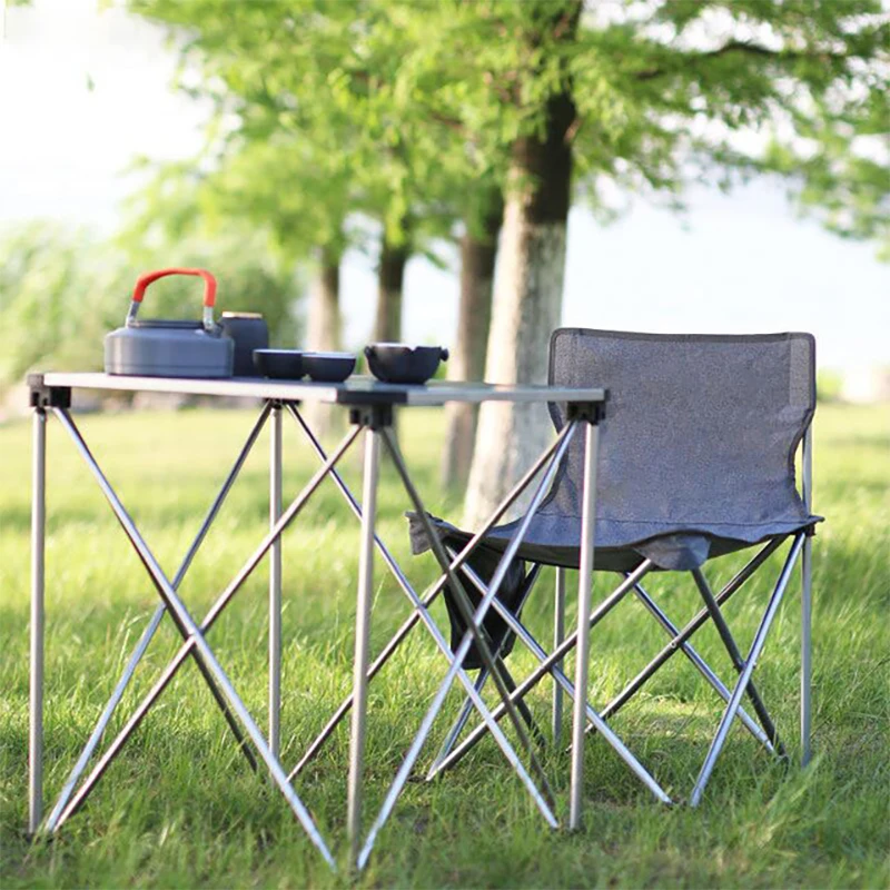 

BBQ Stool Folding Stool Folding Camping Backrest Fishing Stool Seat Table Fishing Chair Stool Backpack Stainless Steel Picnic