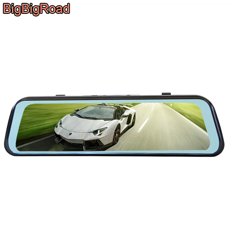 

BigBigRoad Car DVR Dash Camera Cam Stream RearView Mirror For Renault Espace Fluence Koleos Captur Duster Megane RS Talisman