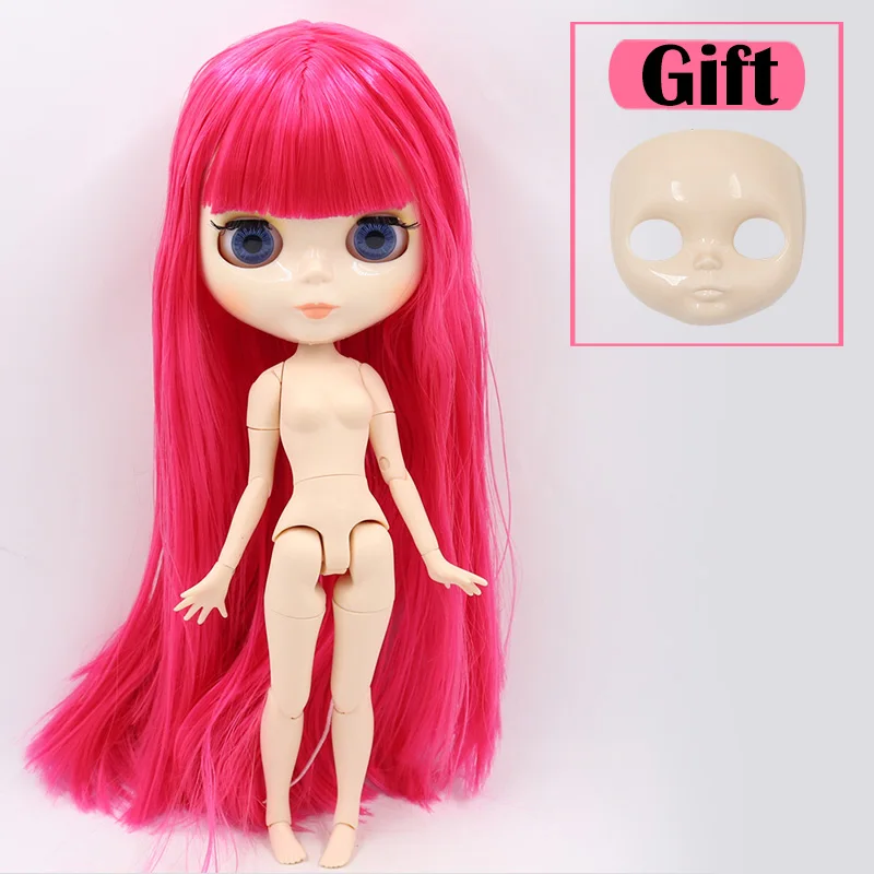doll face ICY Blyth Кукла № 1 глянцевое лицо белая кожа сустава тела 1/6 BJD Специальная цена 1/4 BJD, Pullip, Jerryberry, Licca игрушка подарок - Цвет: doll face