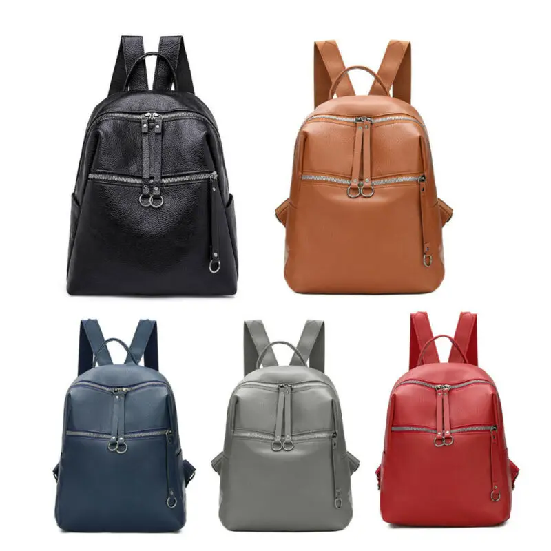 

Повседневные женские рюкзаки, женский черный рюкзак из искусственной кожи, модные черные школьные сумки для девочек-подростков