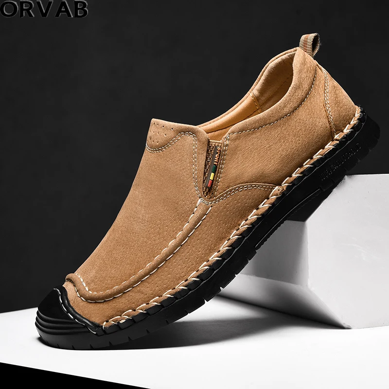 

Mens Loafers Shoes Luxury Lightweight Non-slip Wear-resistant Driving Shoes Spring Autumn Black Brown Fashion Loafers Men