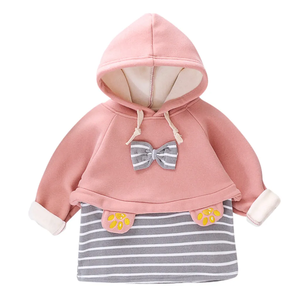 Зимние пальто для новорожденных девочек плотный Снежный комбинезон флисовое