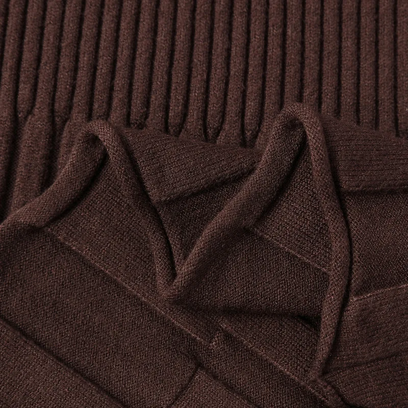 Осенне зимняя женская трикотажная юбка 2020 Женская Ретро эластичная талия