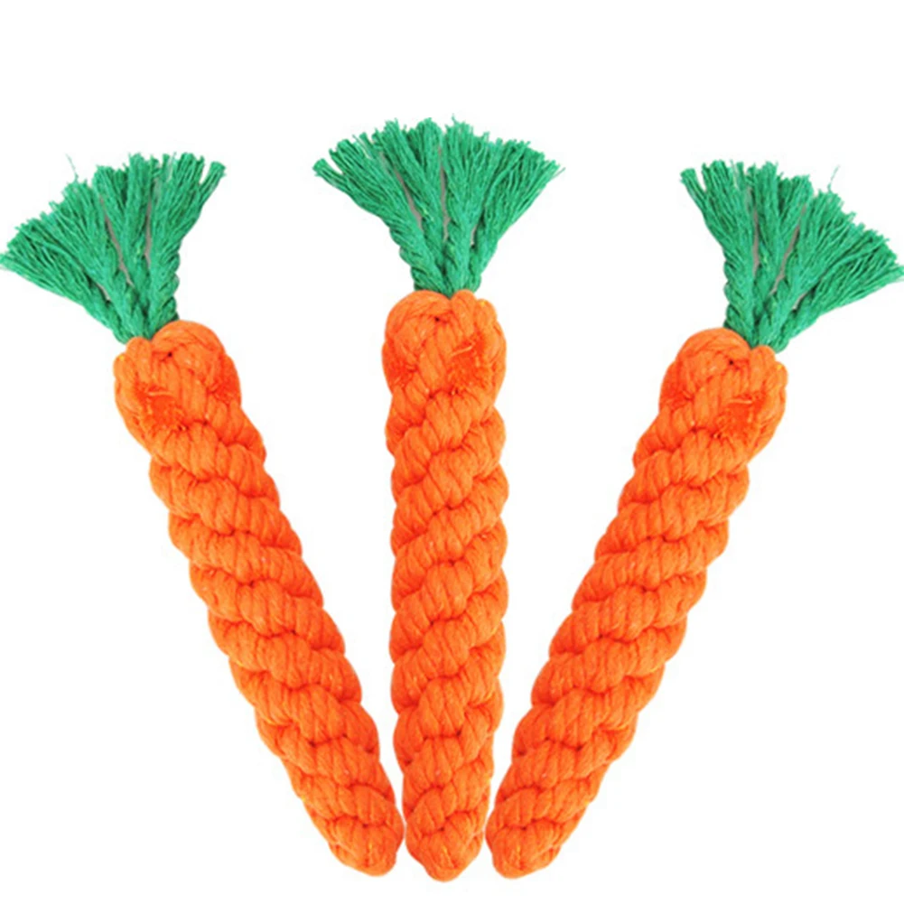 

Pet Cat Toys Interactive Cotton Rope Knitted Carrot Teeth Cleaning Toy Pet dog cat Interactive Playing toys Pet Accessories