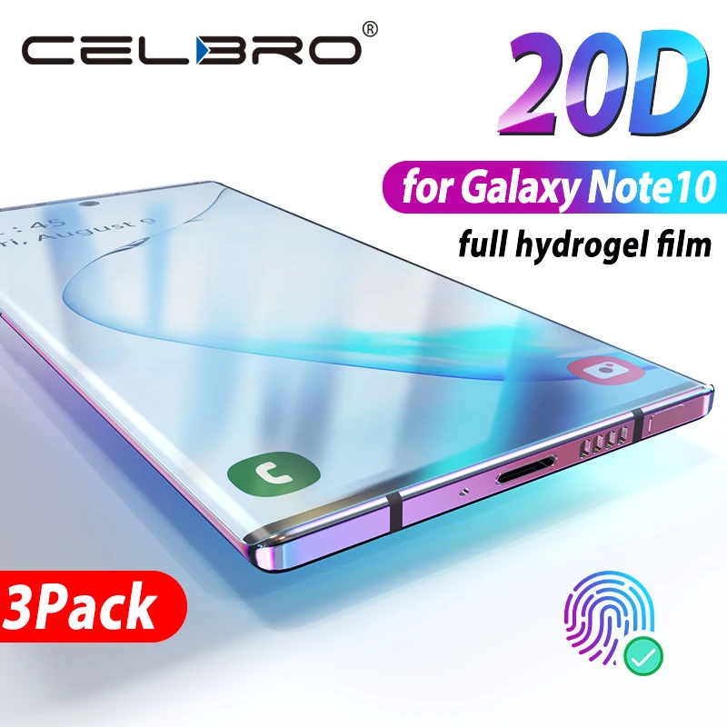 Передняя пленка для samsung Galaxy Note 10 Plus Note10 Гидрогелевая 10plus Защитная экрана не