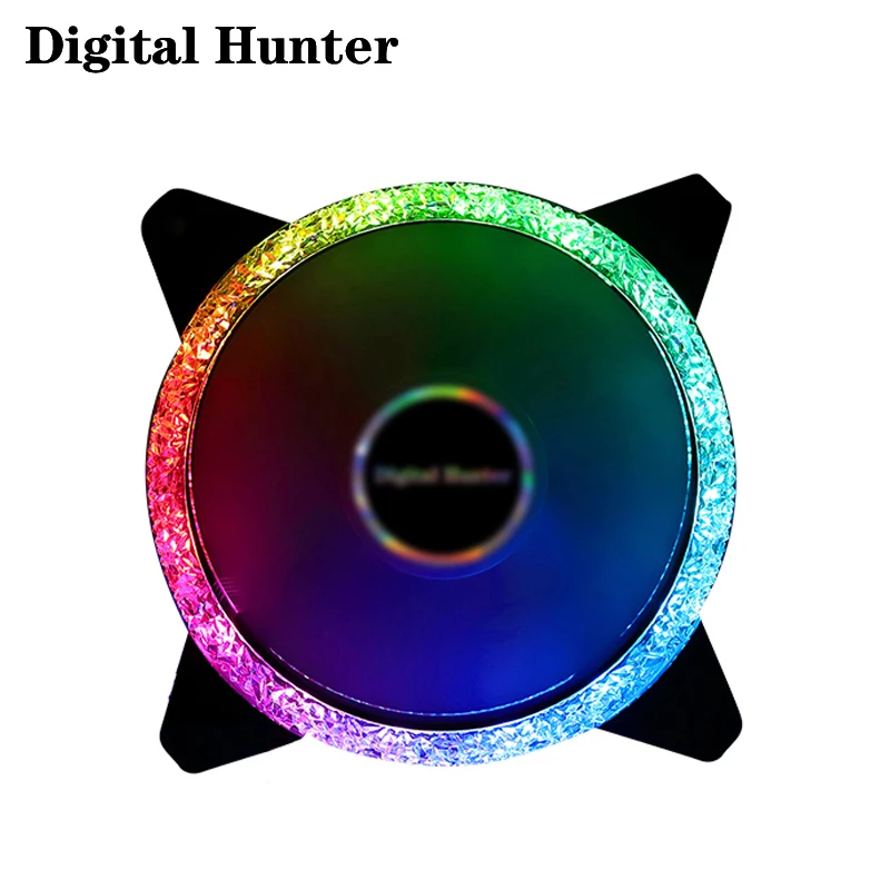 Кулер для ПК чехол вентилятор 120 мм Алмазный Rgb 3Pin большой 4Pin бесшумный 11 лопастей