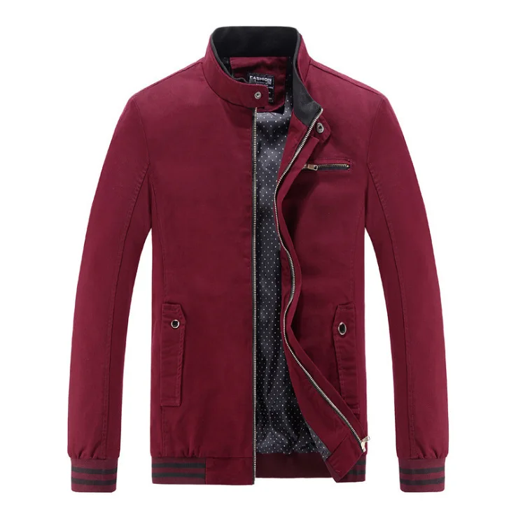 

Men's Windbreaker Plus Size Cotton Jacket for Male 2021 Spring Autumn Coats and Outerwear Turn-Down Collar Slim Coat PDG2177
