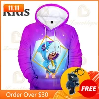games shark leon star childrens wear kids hoodie shooting game 3d sweatshirt brawings boys girls tops hoodies teen clothes