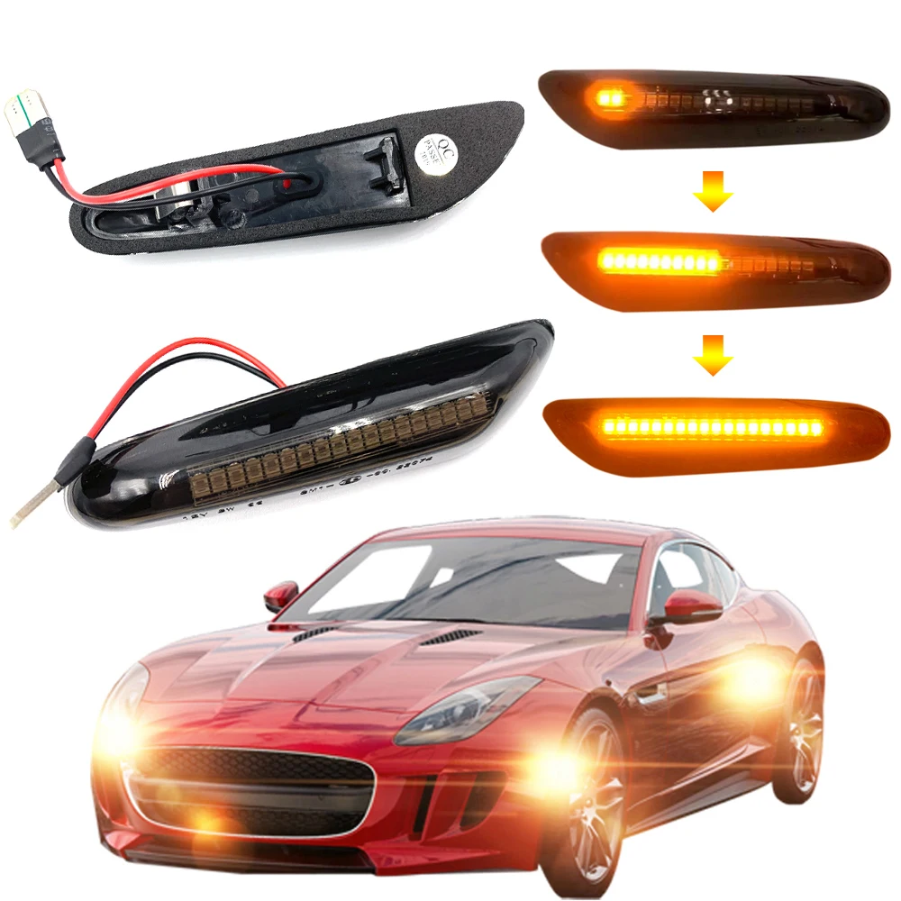

for BMW E60 Turn Signal Light Smoke Lens Dynamic Flowing LED for BMW E61 E90 E91 E81 E82 E88 E46 X3 X1 Marker Light Blinker
