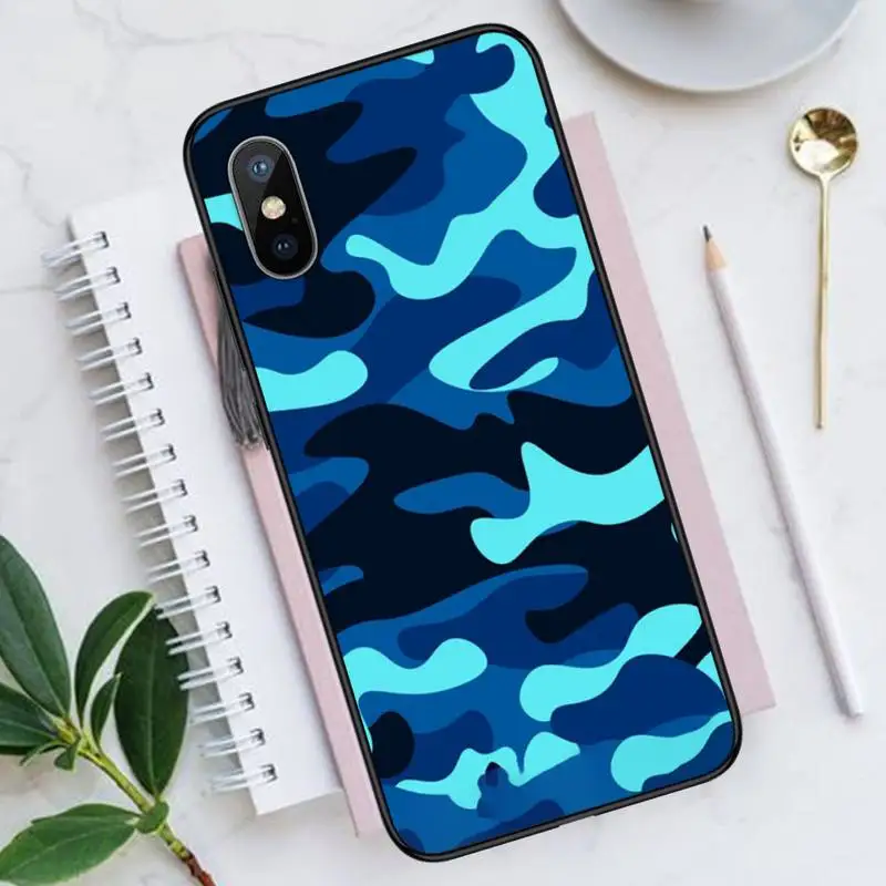 

ArmyGreen Camouflage pattern Phone Case for iPhone 11 12 pro XS MAX 8 7 6 6S Plus X 5S SE 2020 XR Luxury brand shell funda coque