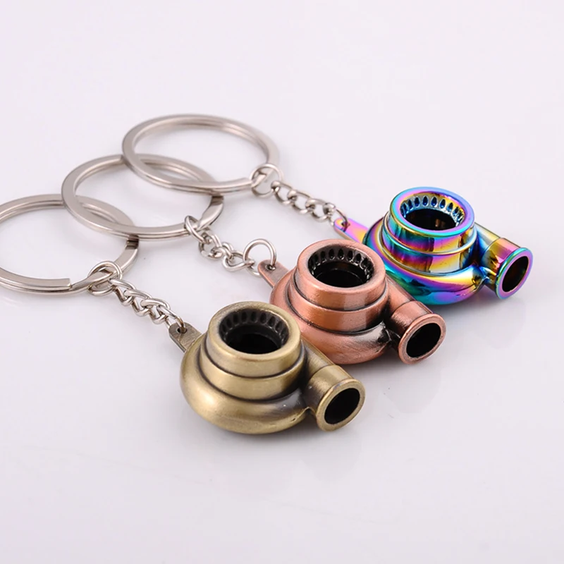 

1Pc Mini Turbo Turbocharger Keychain Spinning Turbine Key Chain Ring Keyring Keyfob Car Keyring Car Interior Accessories