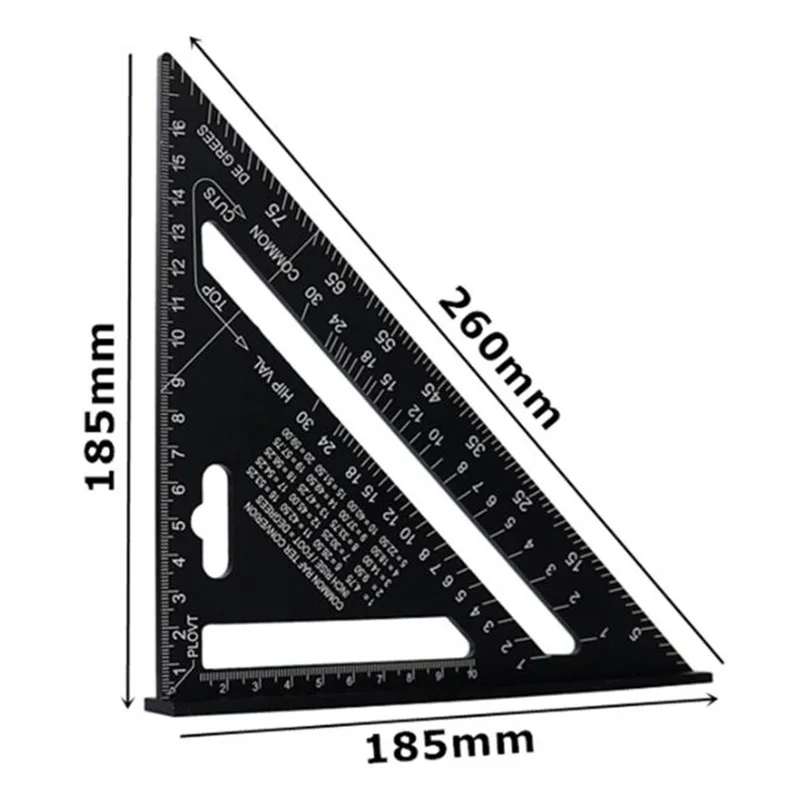 

Metric Triangle ruler Aluminum Alloy Angle Square Protractor Carpenter