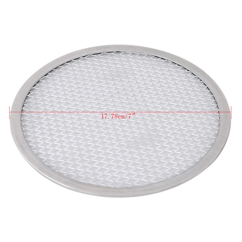 

1PC New Aluminum Flat Mesh Pizza Screen Round Baking Tray Net Kitchen Tool 6inch -7inch Kitchen Tools Hot High Quality GI978122