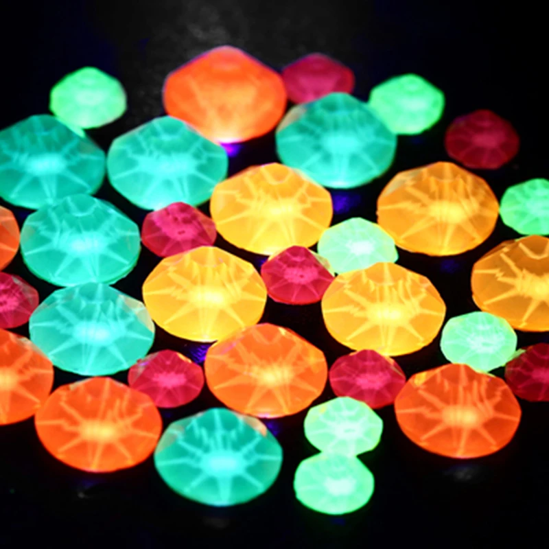 Украшение для ногтей плоские круглые стразы без горячей фиксации неоновый MN