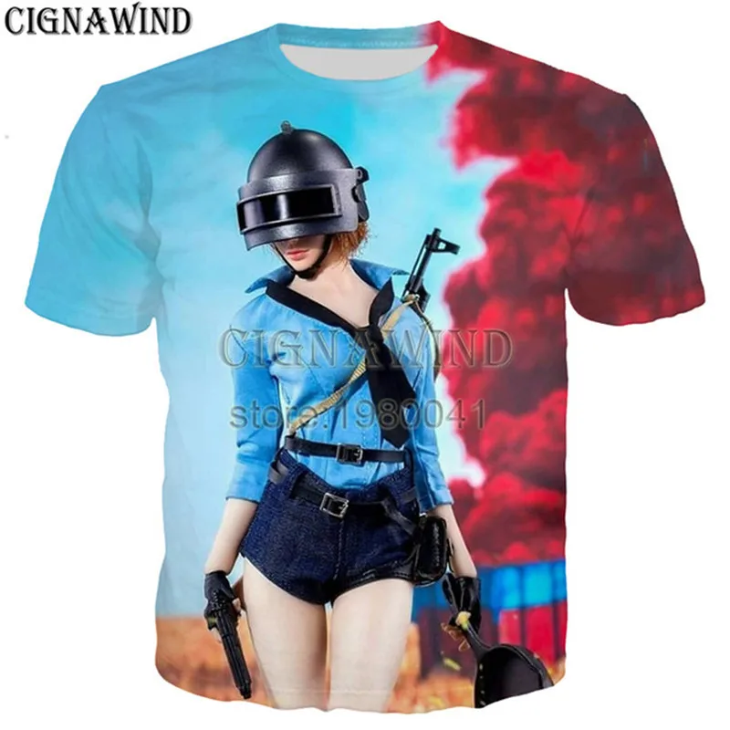 Новое поступление футболка для мужчин и женщин популярная игра PUBG Aikooki футболки с