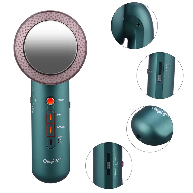 Kopen 2 Stks/set Eletric Rf Facial Massager Machine Rimpels Verwijderen + Ultrasone Infrarood Facial Body Afslanken Stimulator Gewichtsverlies 45