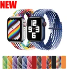 Ремешок для Apple watch 76SE54нейлоновый эластичный ремень, Плетеный, соло, 44 мм, 40 мм, 42 мм, 38 мм, 41 мм, 45 мм, iwatch 32