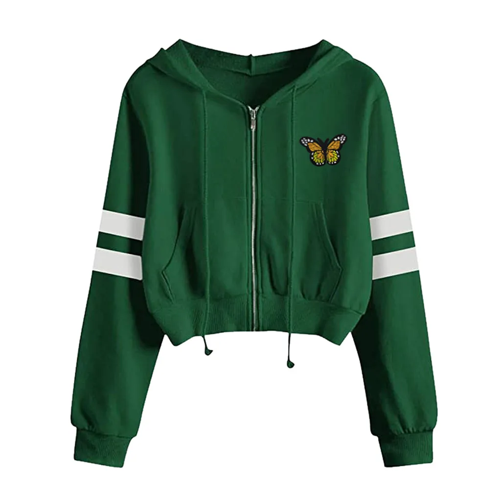 new sweatshirt women Solid Color Short Zipper Long Sleeve Hooded high quality sweetshirts sudadera mujer sweat femme