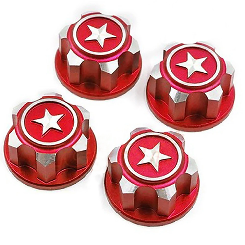 4 шт RC автомобиль Алюминий 17 мм шестигранные гайки колеса пыле Анти без каблука на