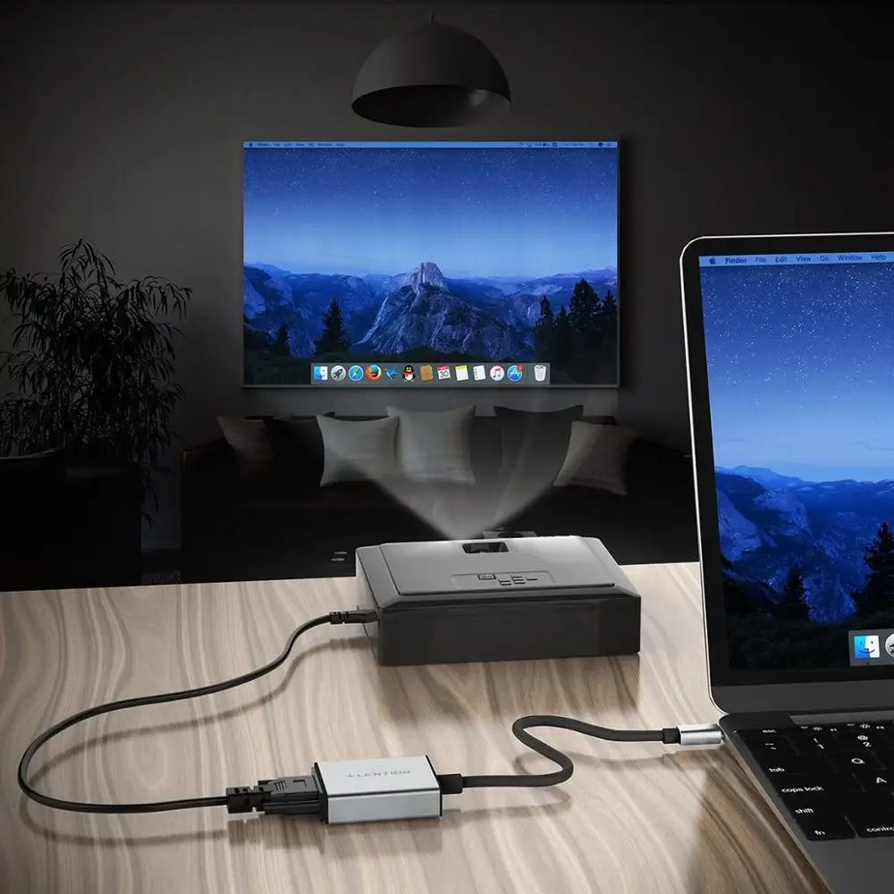 Lention USB C к VGA адаптеру Тип кабель конвертер для MacBook Pro 13/15/16 (Thunderbolt 3 Порт) 2018 2019 Air |