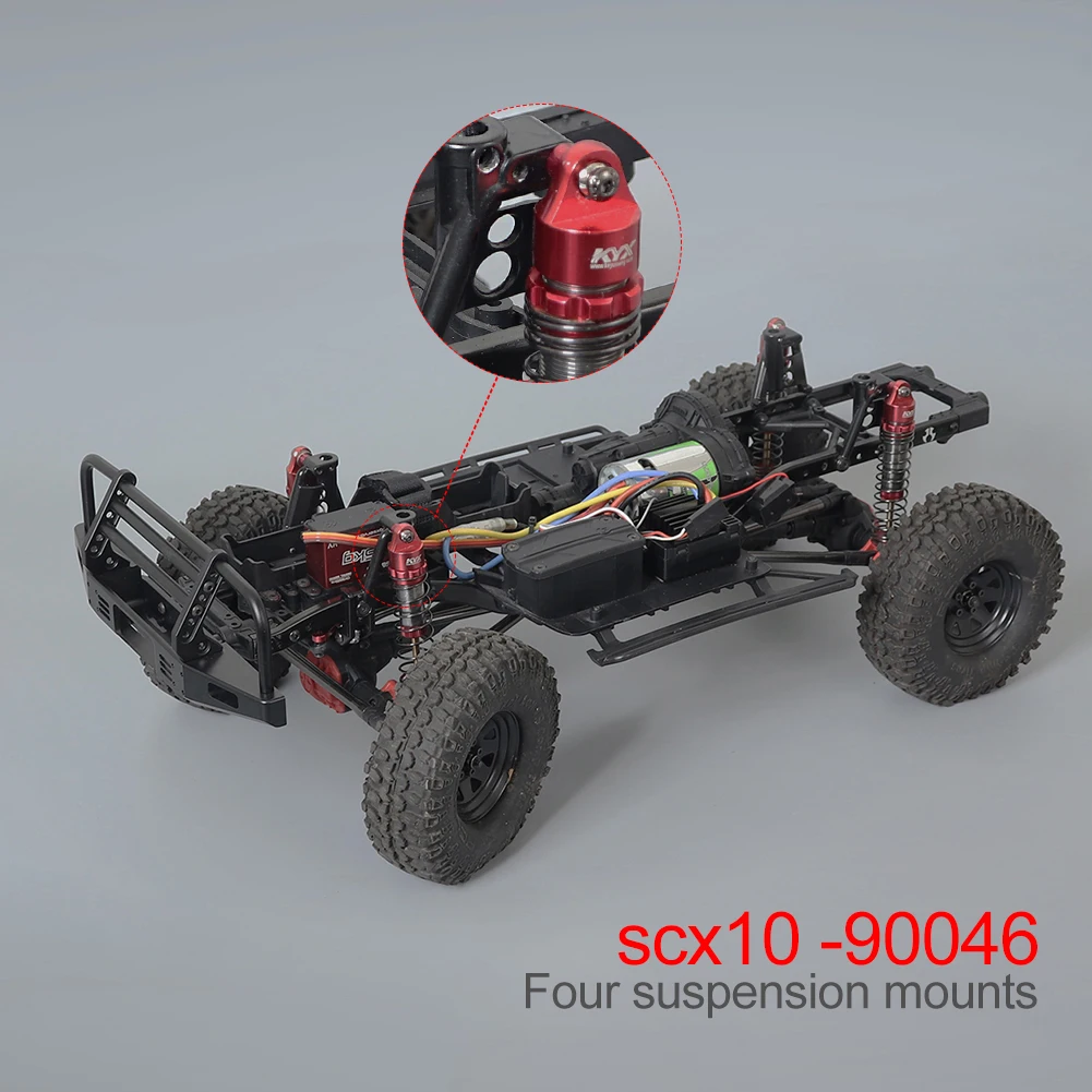 

4pcs Aluminum Shock Damper Towers Mount for 1/10 RC Crawler SCX10 II 90046