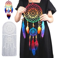silicone mould dreamcatcher mouldpendant feather moldepoxy casting wall decoration mold suitable for diy jewelry