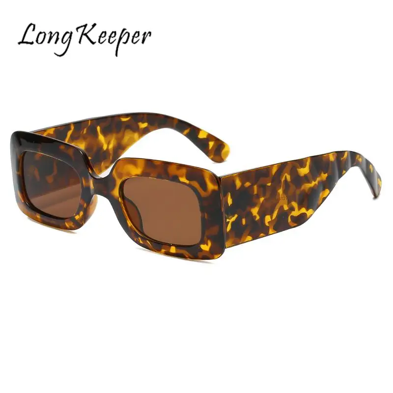 

Солнечные очки LongKeeper в винтажном стиле женские, прямоугольные солнцезащитные аксессуары в толстой оправе, лето 2021