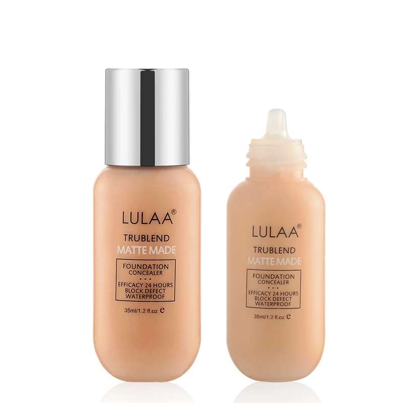 LULAA, мягкая Матовая жидкая основа для макияжа, основа для лица, покрытие телесного цвета, консилер, стойкий макияж, натуральное масло, контроль, Maquiagem